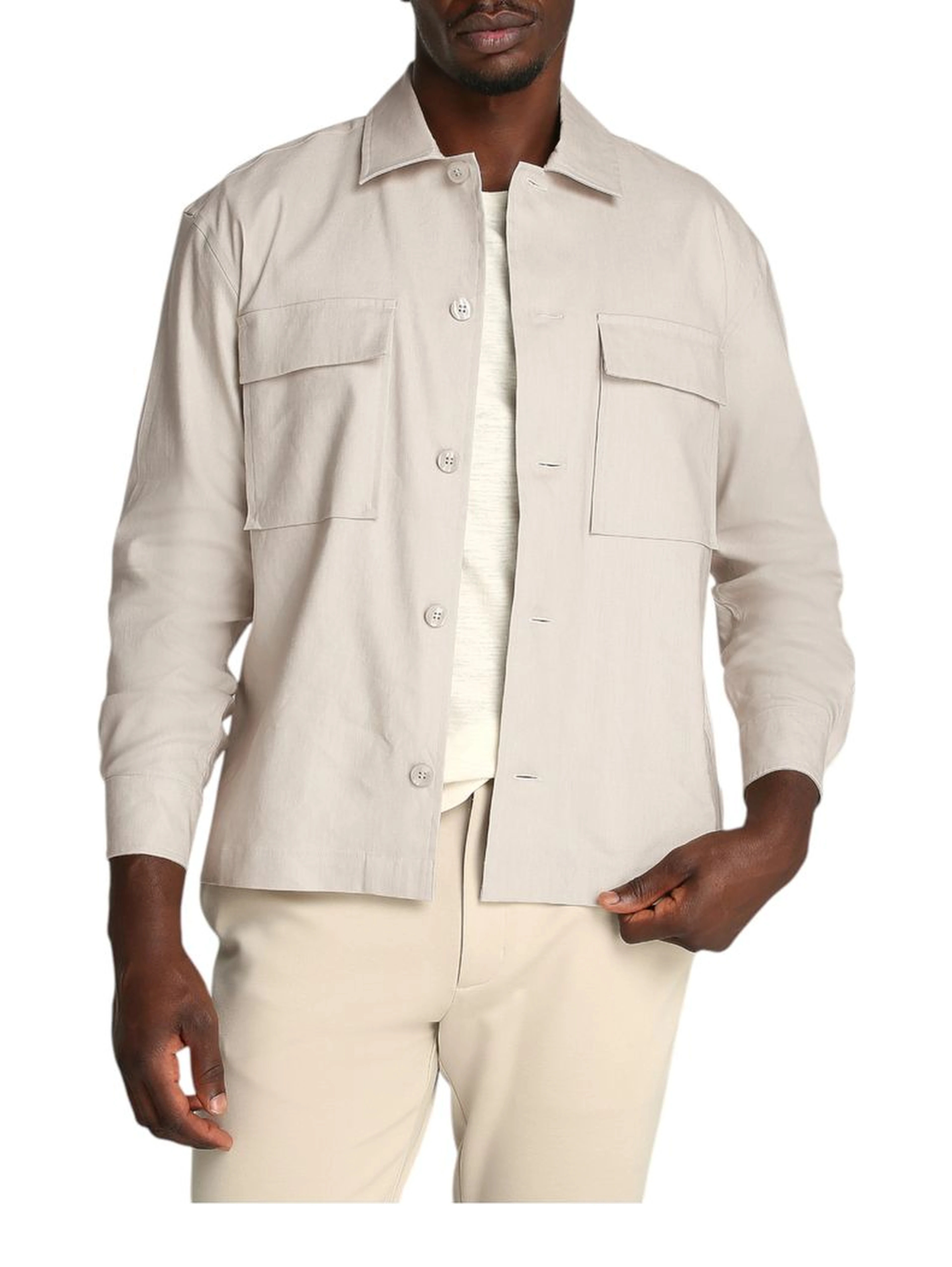 Beige Lyocell Jackets And Coat