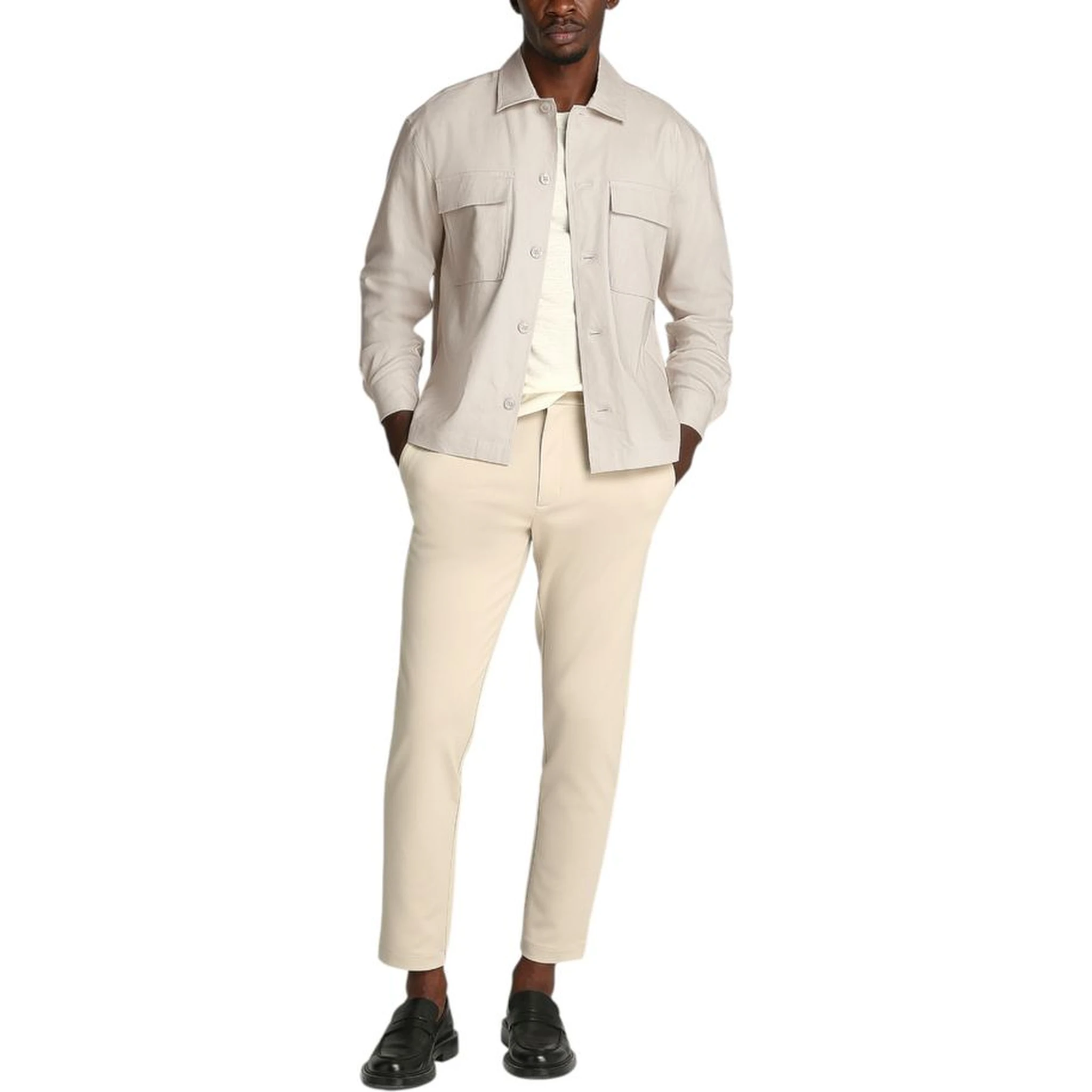 Beige Lyocell Jackets And Coat