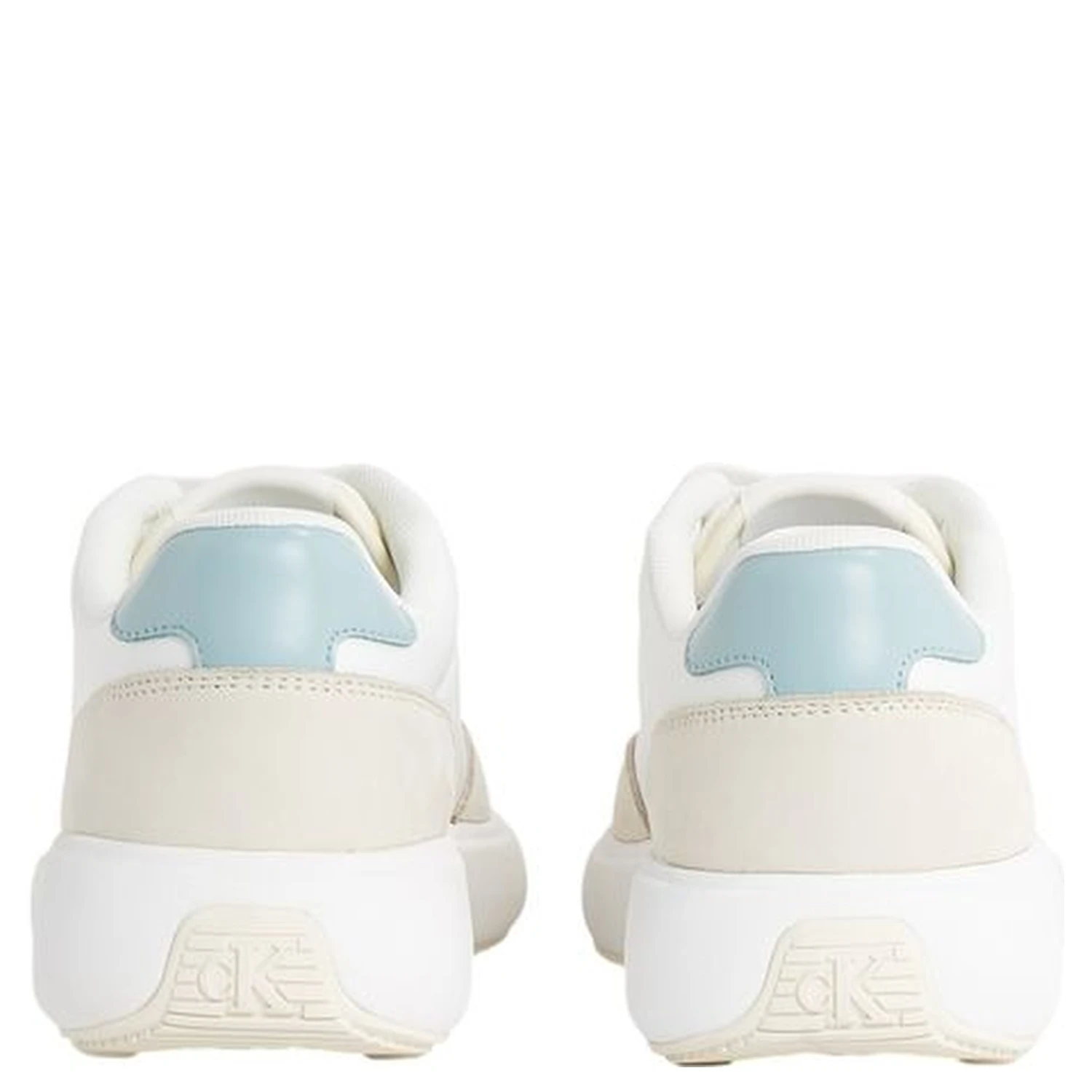 Cream Leather Athletic Sneakers