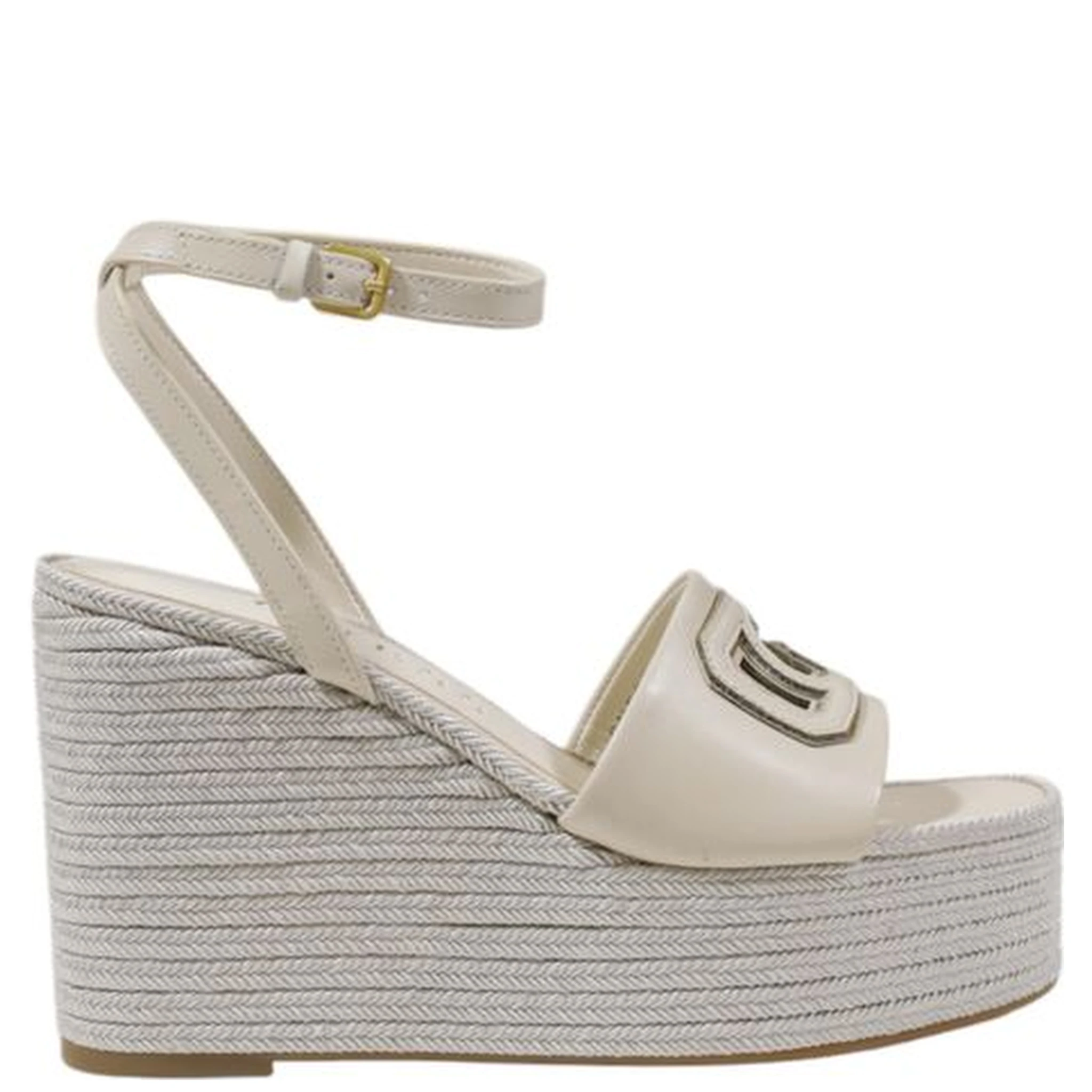 Cream Synthetic High Heel Pumps