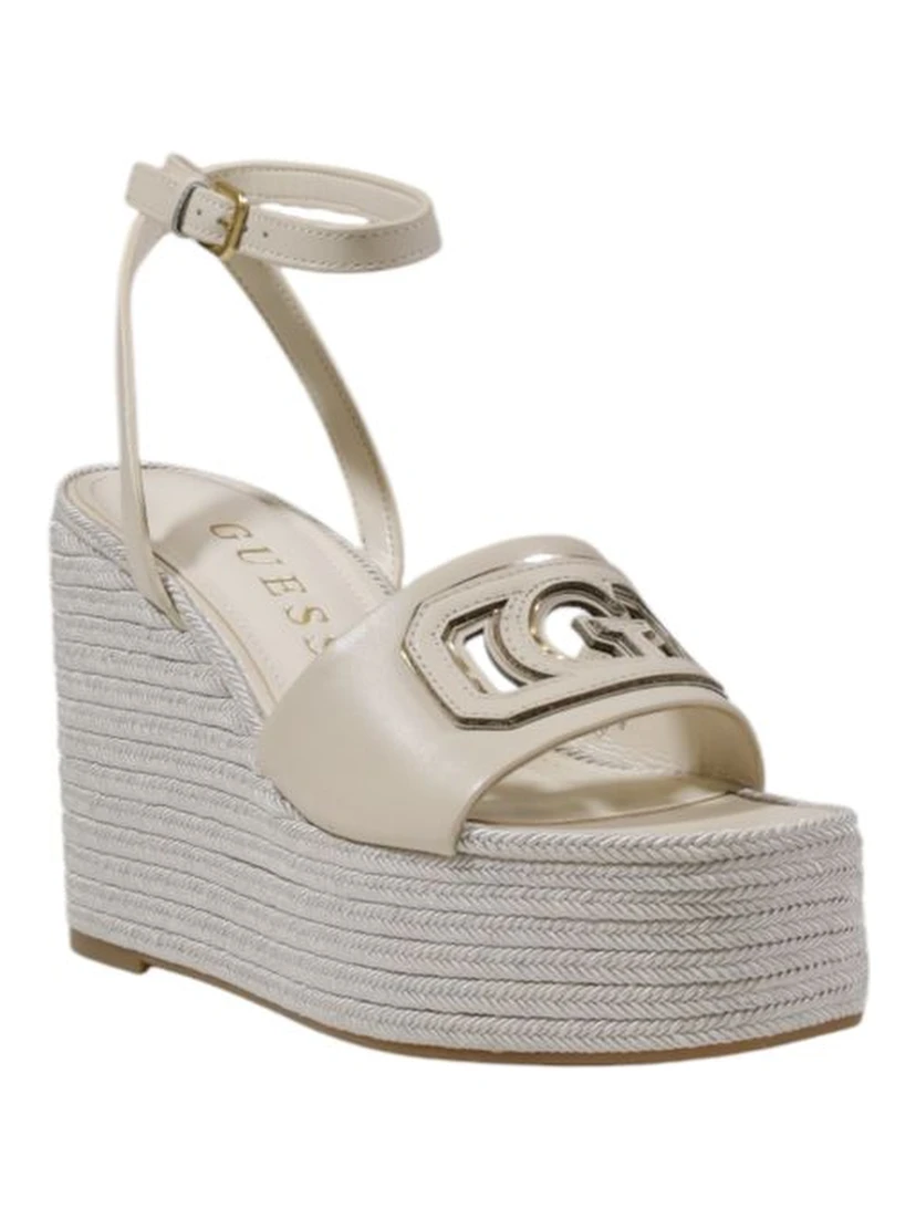 Cream Synthetic High Heel Pumps