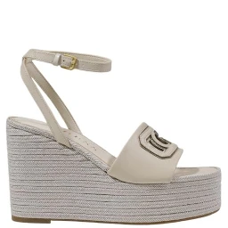 Cream Synthetic High Heel Pumps