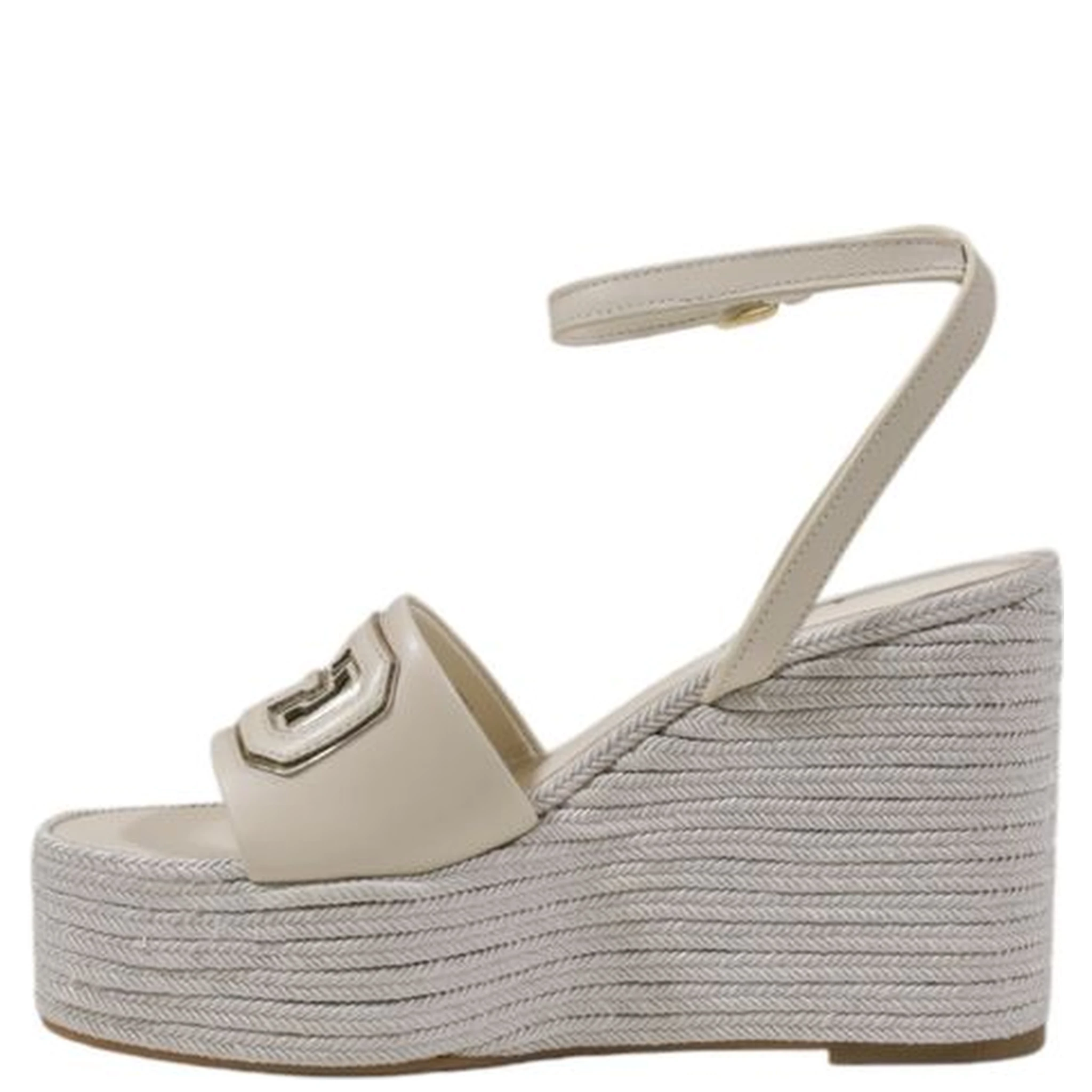 Cream Synthetic High Heel Pumps