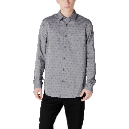 Gray Cotton Pattern Shirt