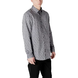 Gray Cotton Pattern Shirt