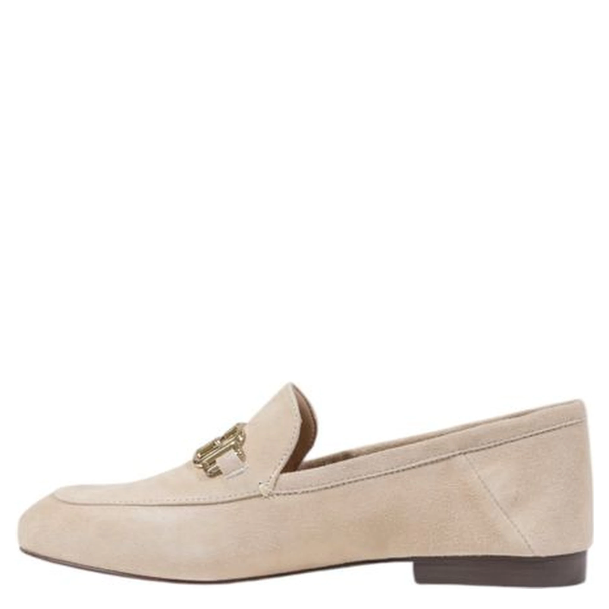 Beige Leather Platform Pumps