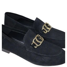 Black Leather Platform Pumps