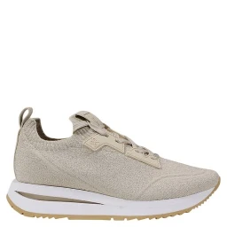 Beige Polyester Low Top Sneakers