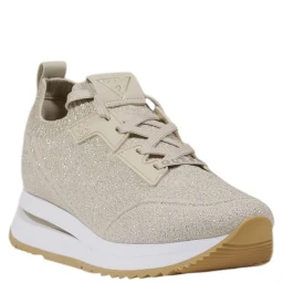 Beige Polyester Low Top Sneakers