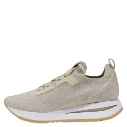 Beige Polyester Low Top Sneakers