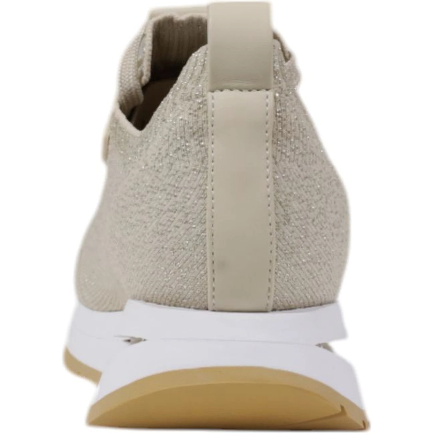 Beige Polyester Low Top Sneakers