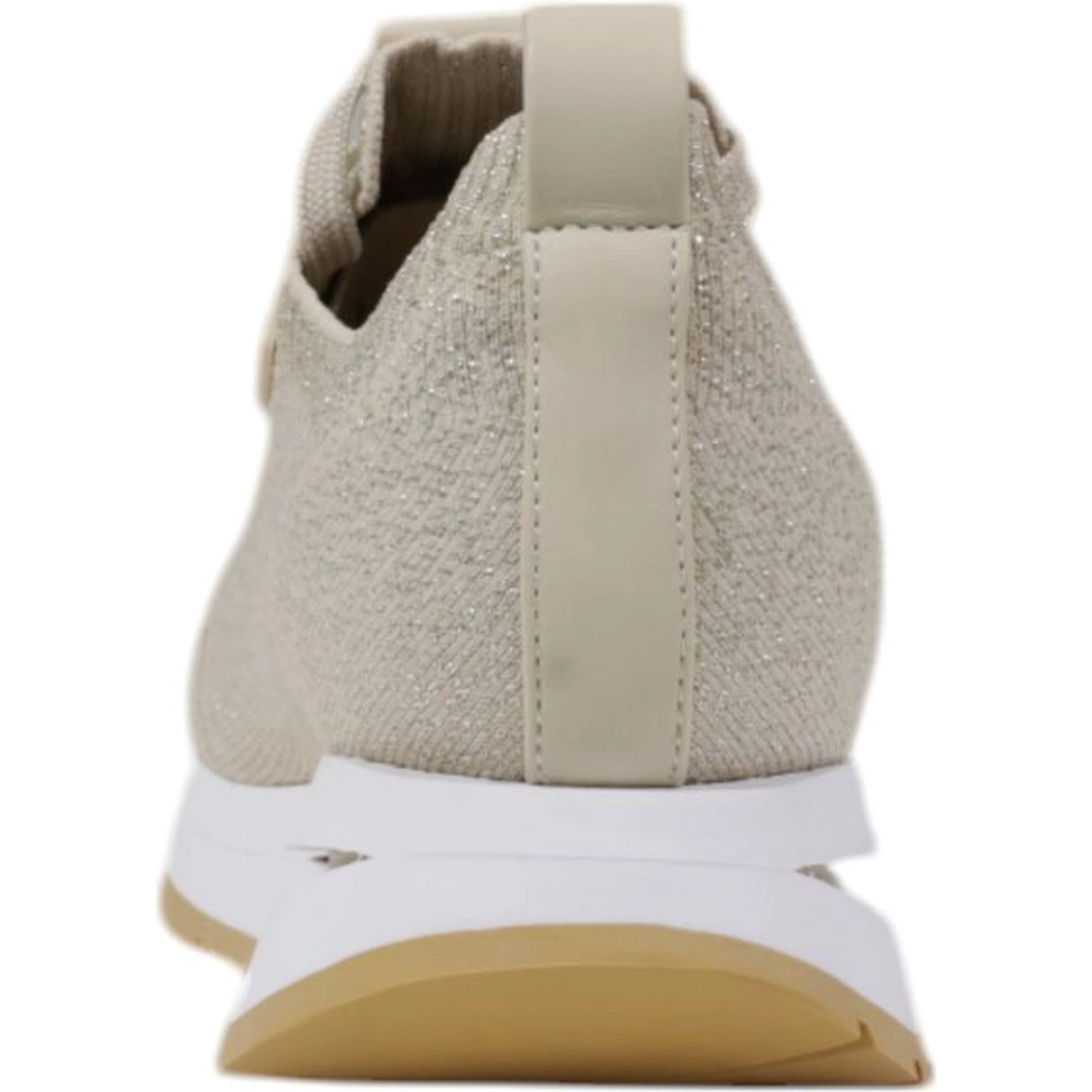Beige Polyester Low Top Sneakers