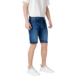 شورت برمودا قطني أزرق