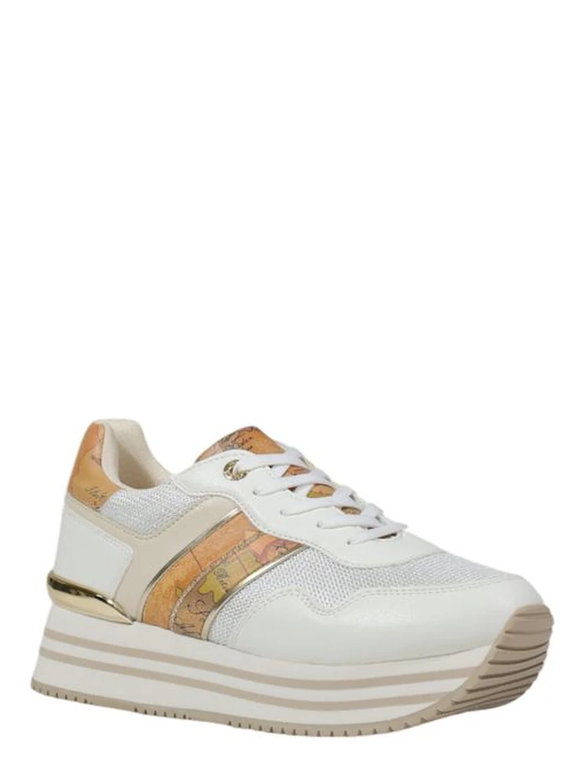 White Polyethylene Platform Sneakers