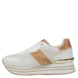 White Polyethylene Platform Sneakers