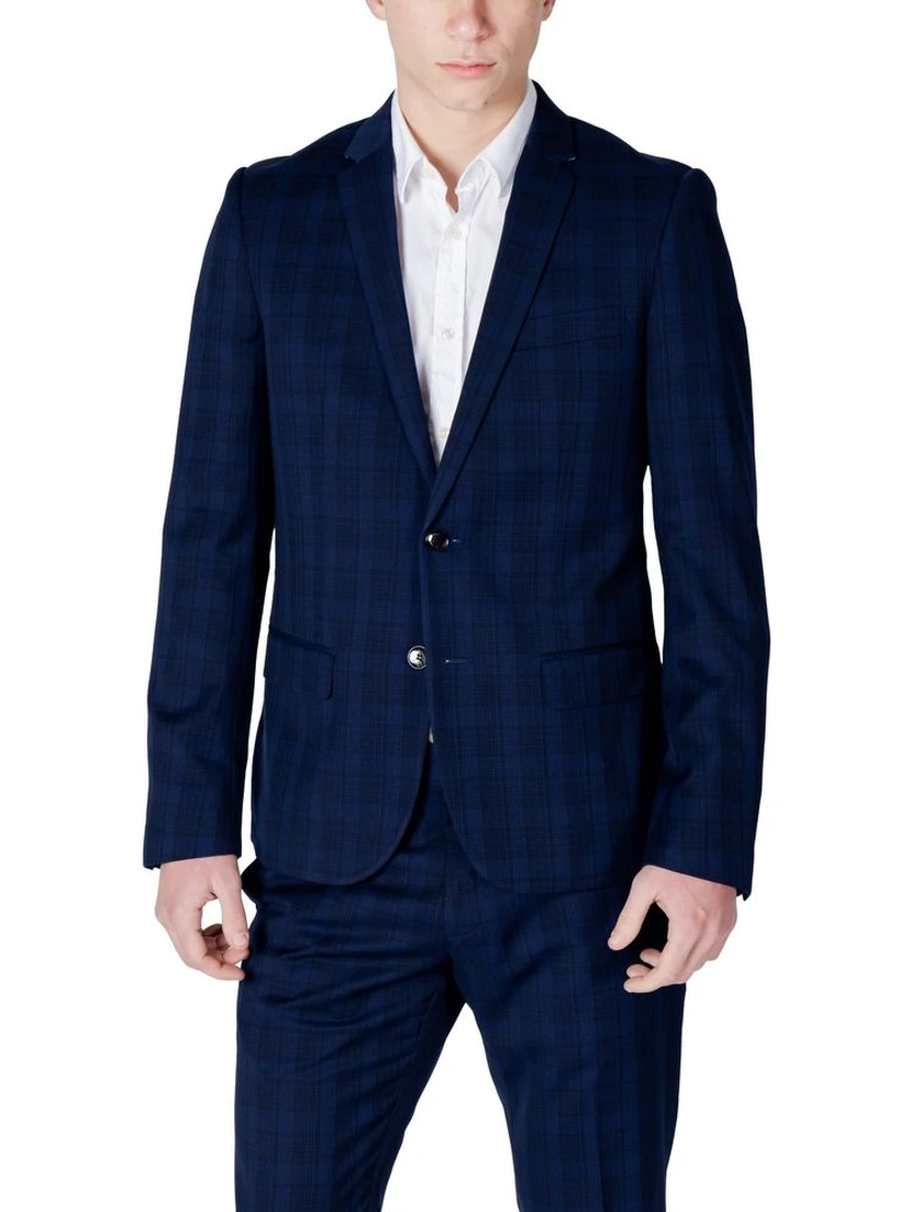 Blue Polyester Blazer