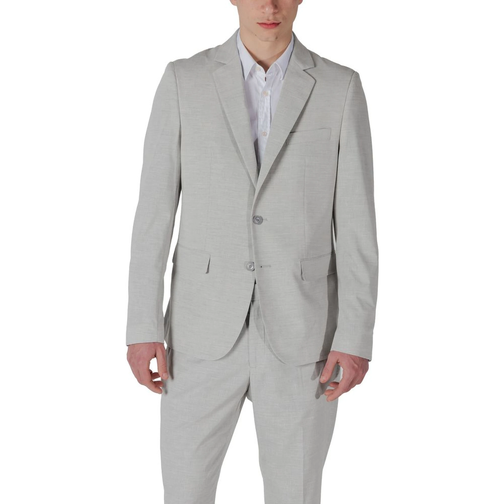Gray Polyester Blazer