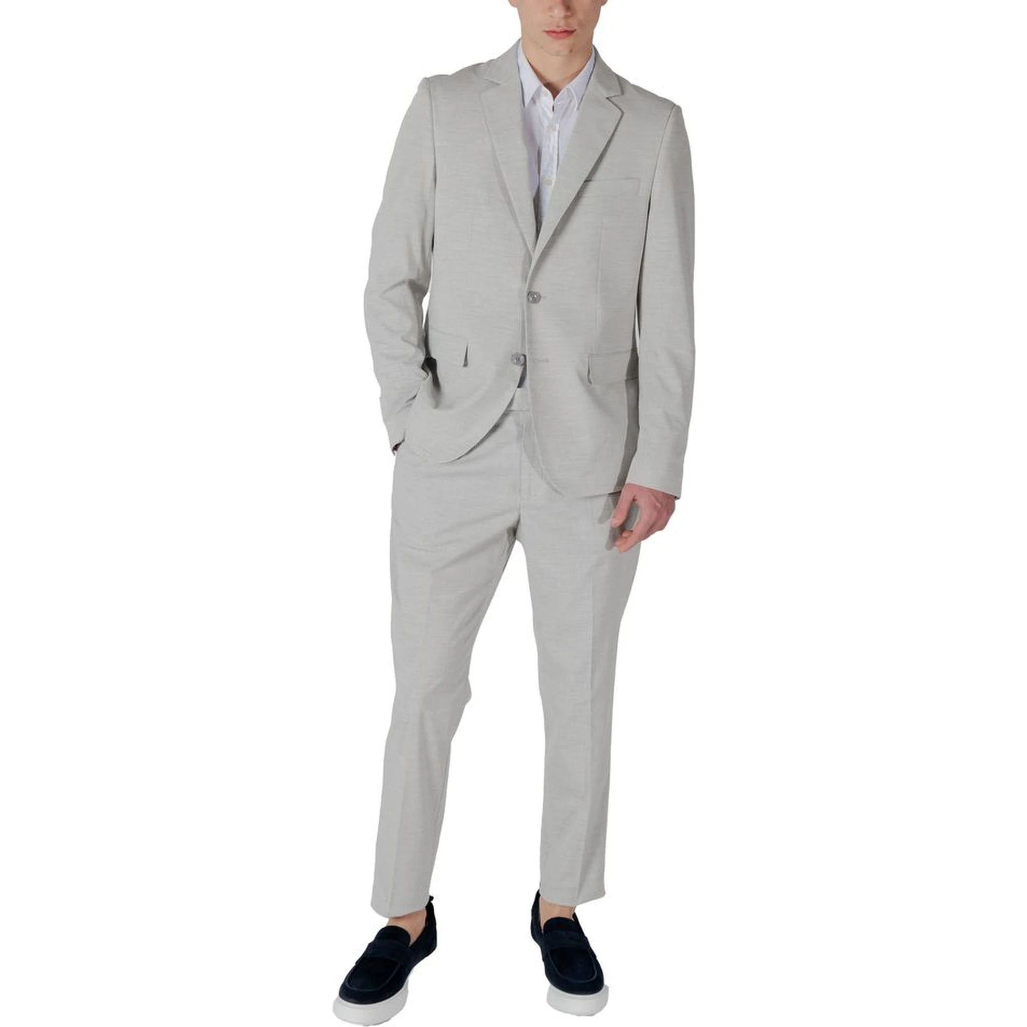 Gray Polyester Blazer
