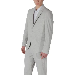 Gray Polyester Blazer