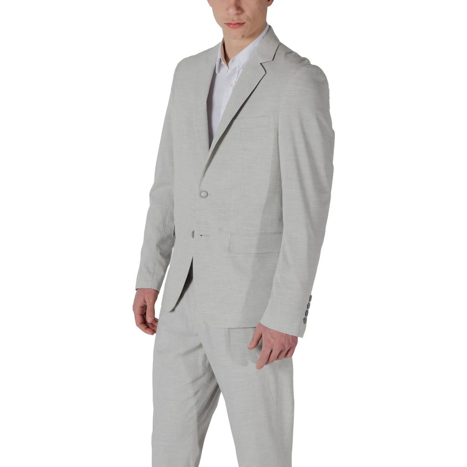 Gray Polyester Blazer