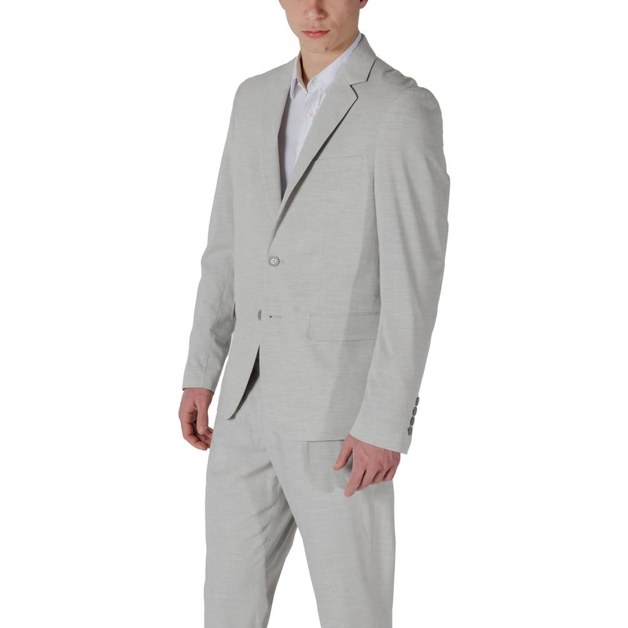 Gray Polyester Blazer
