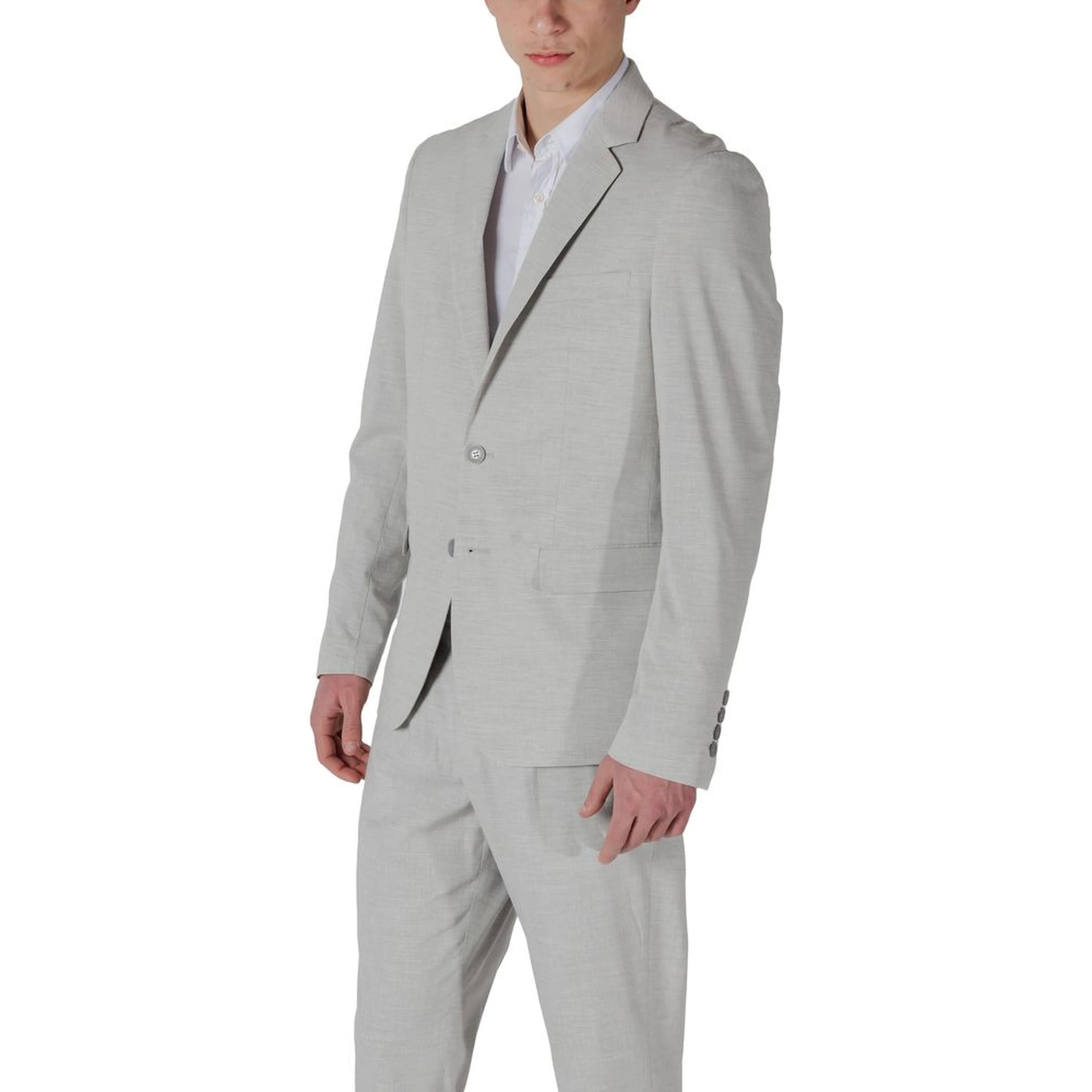 Gray Polyester Blazer