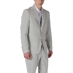 Gray Polyester Blazer