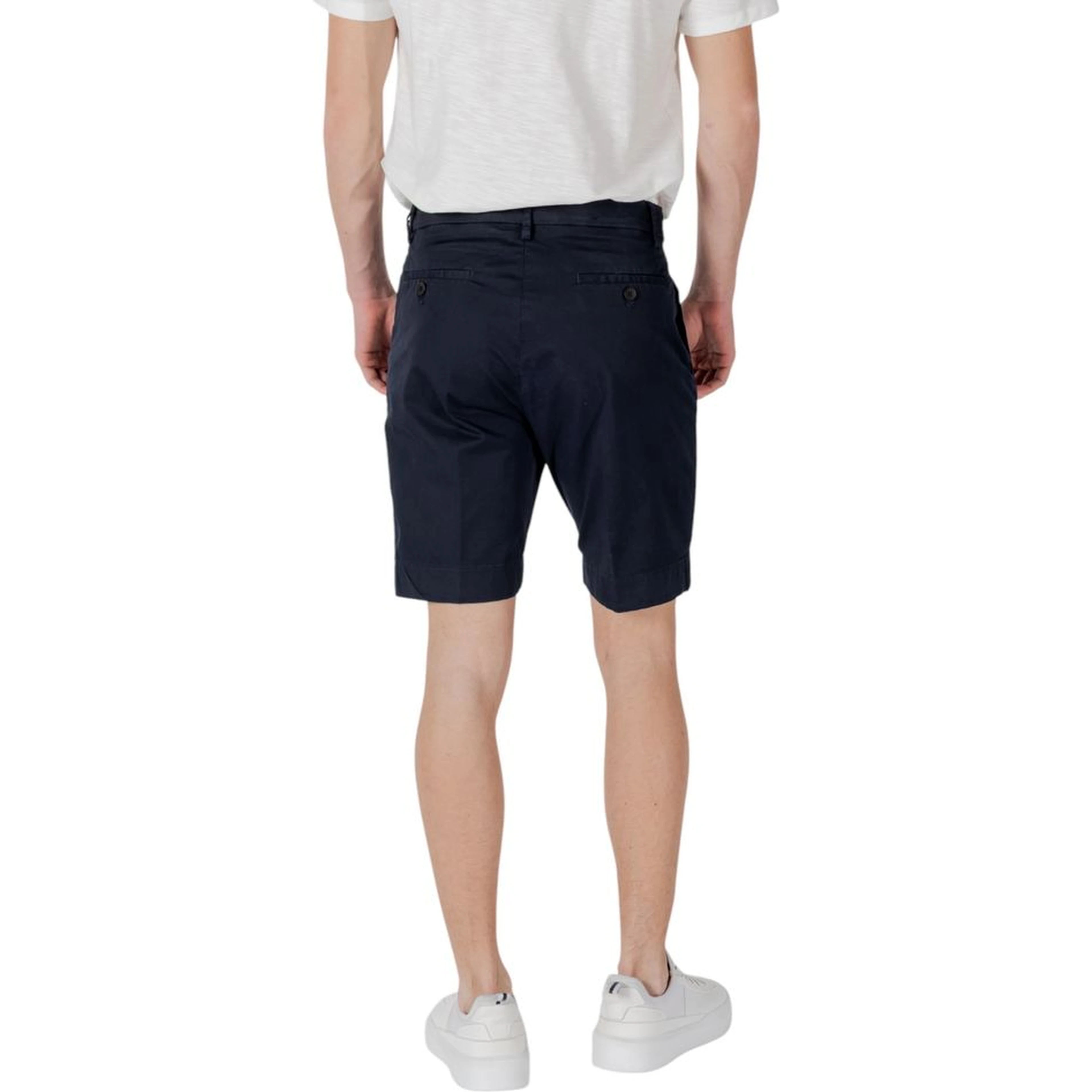 Blue Cotton Bermuda Shorts