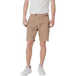 Beige Cotton Bermuda Shorts
