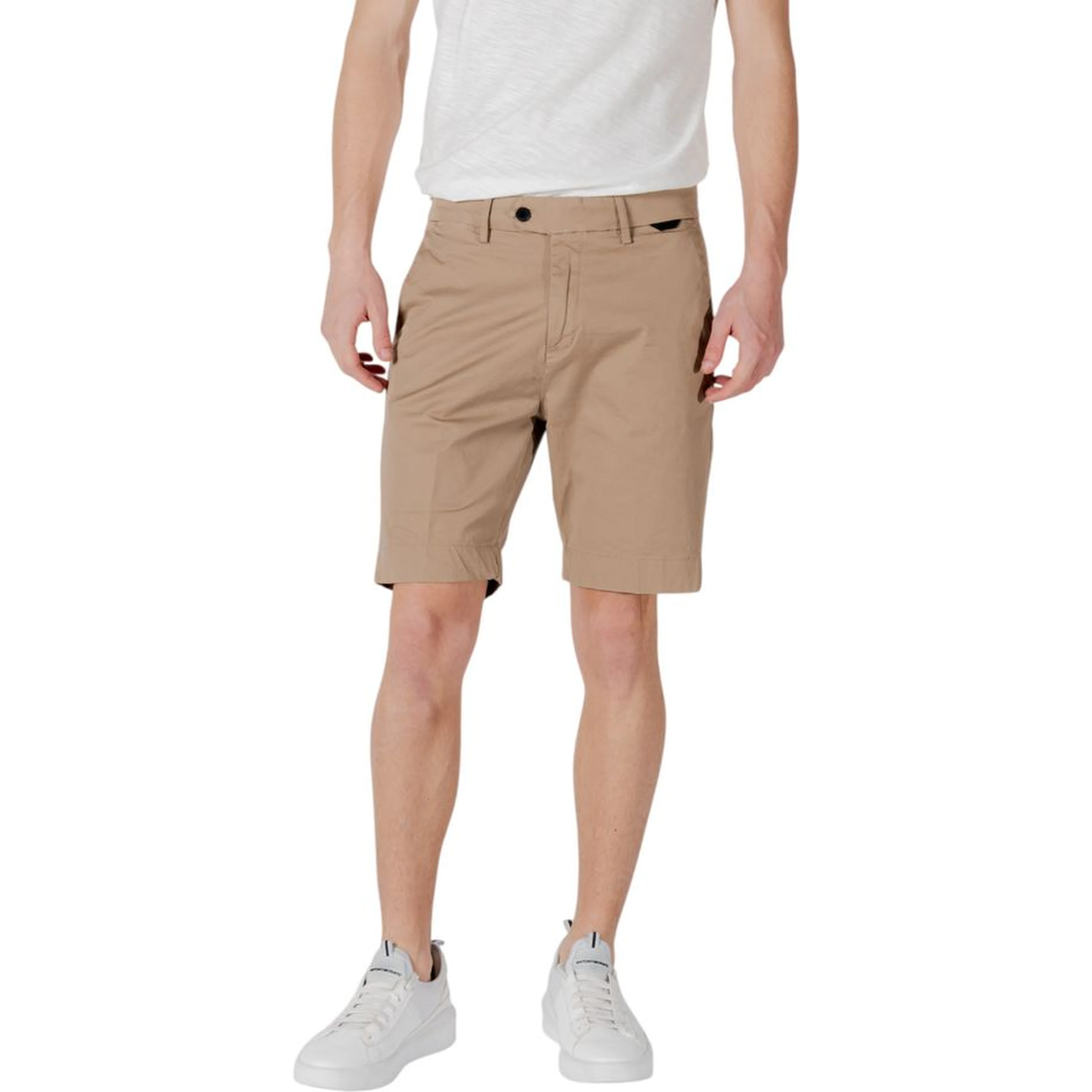 Beige Cotton Bermuda Shorts