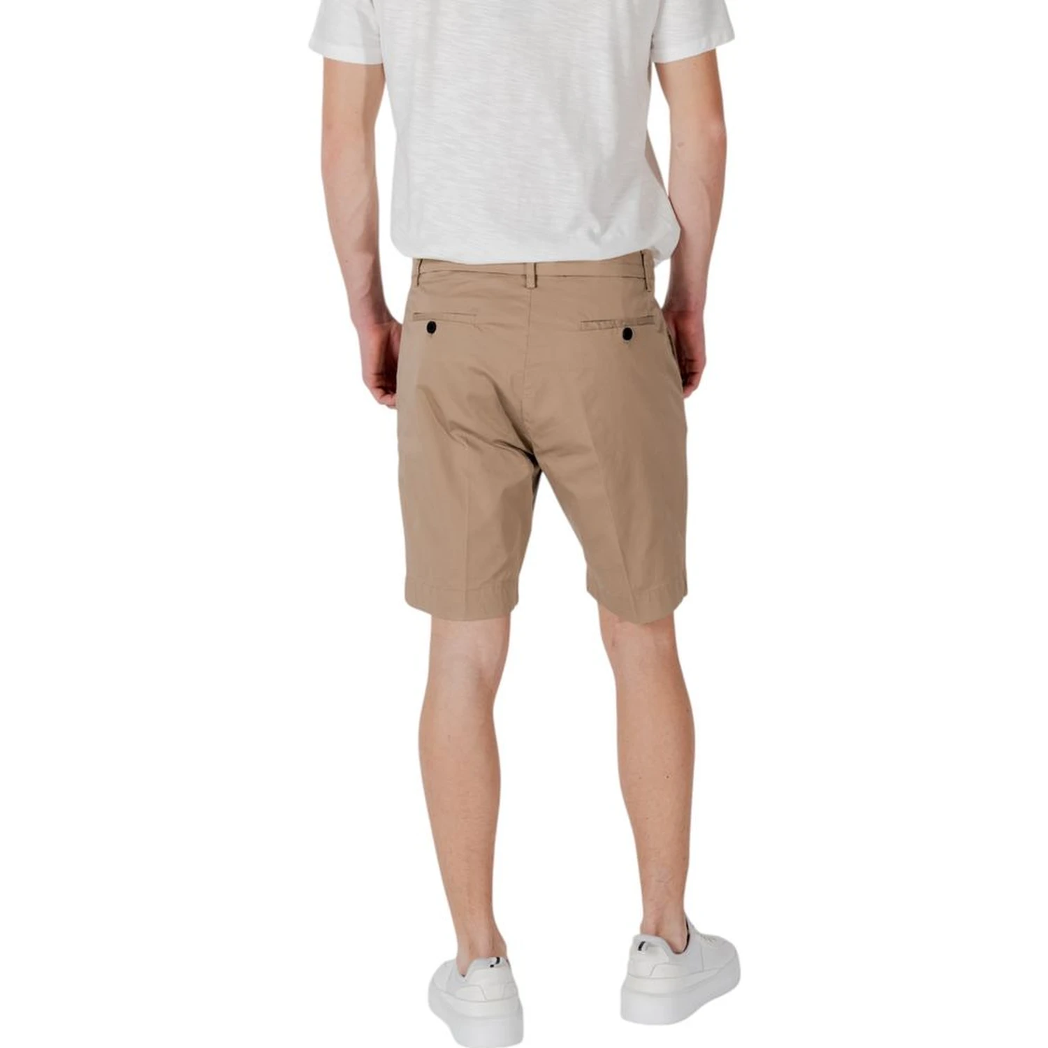 Beige Cotton Bermuda Shorts