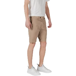 Beige Cotton Bermuda Shorts