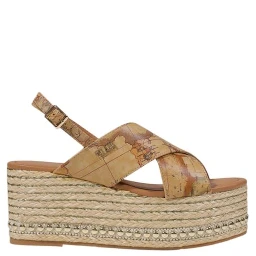 Beige Polyethylene Platform Sandals