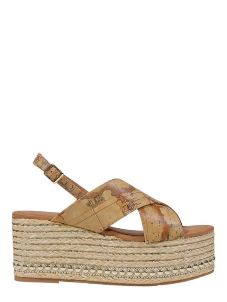 Beige Polyethylene Platform Sandals