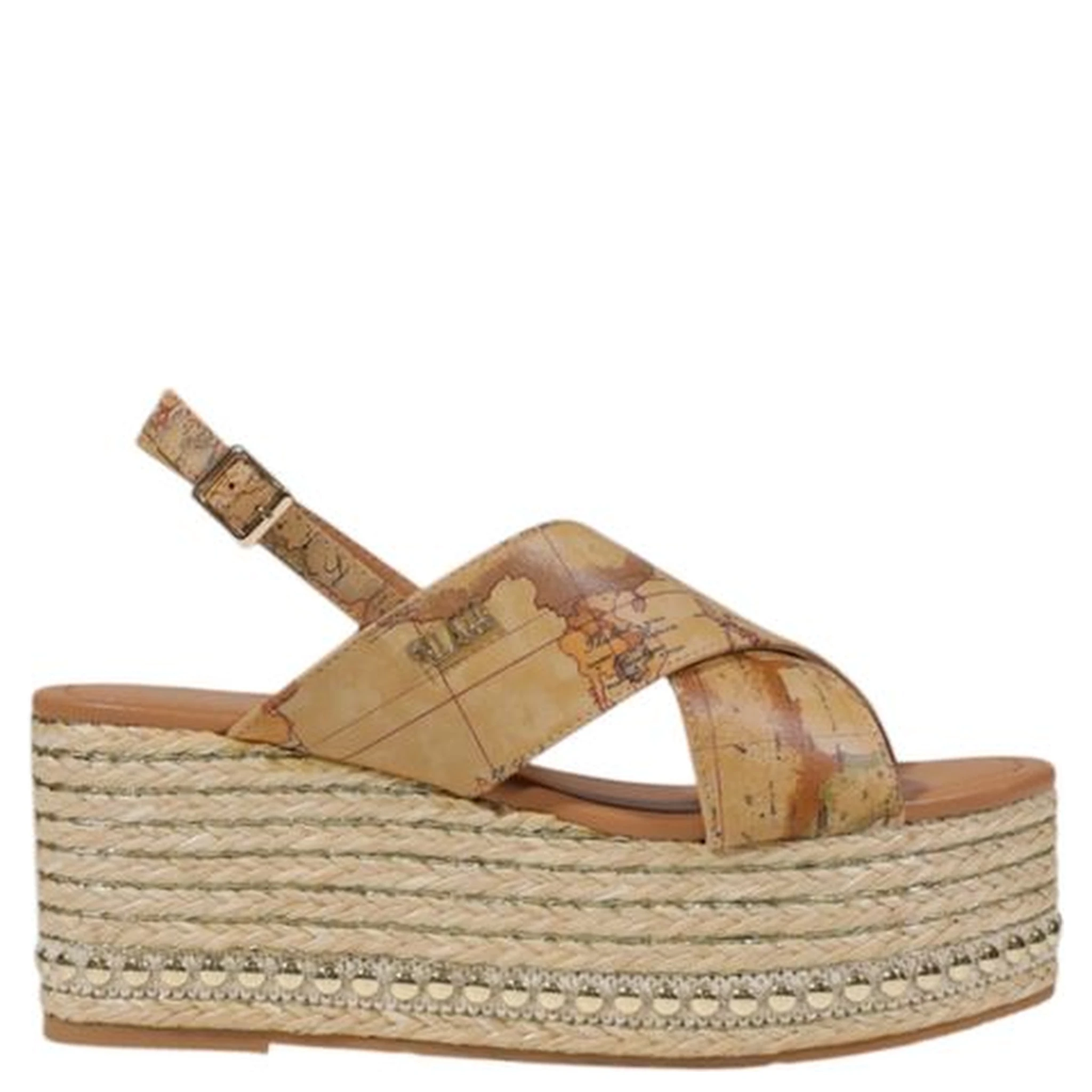 Beige Polyethylene Platform Sandals