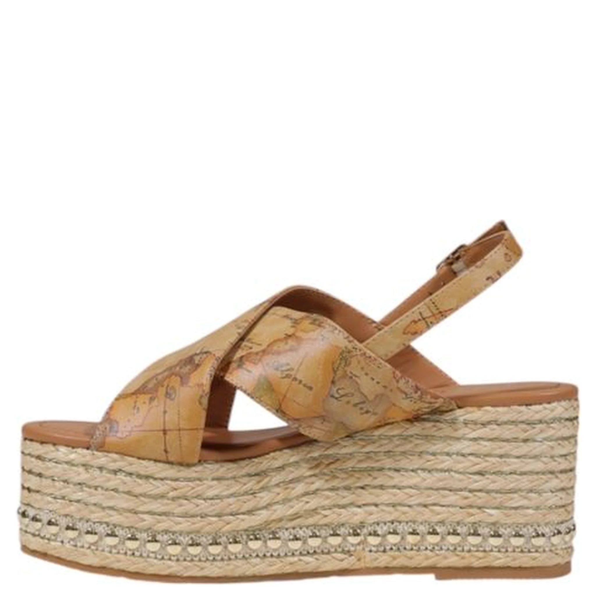 Beige Polyethylene Platform Sandals