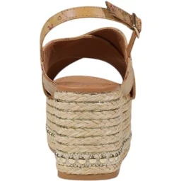 Beige Polyethylene Platform Sandals