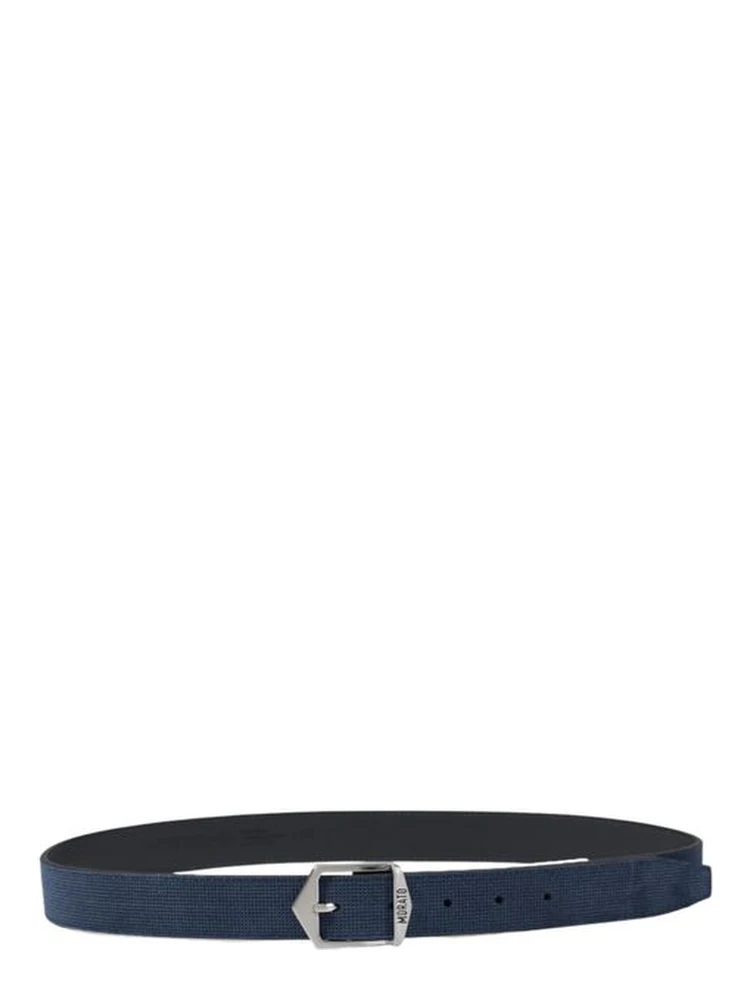 Blue Leather Regular Belt