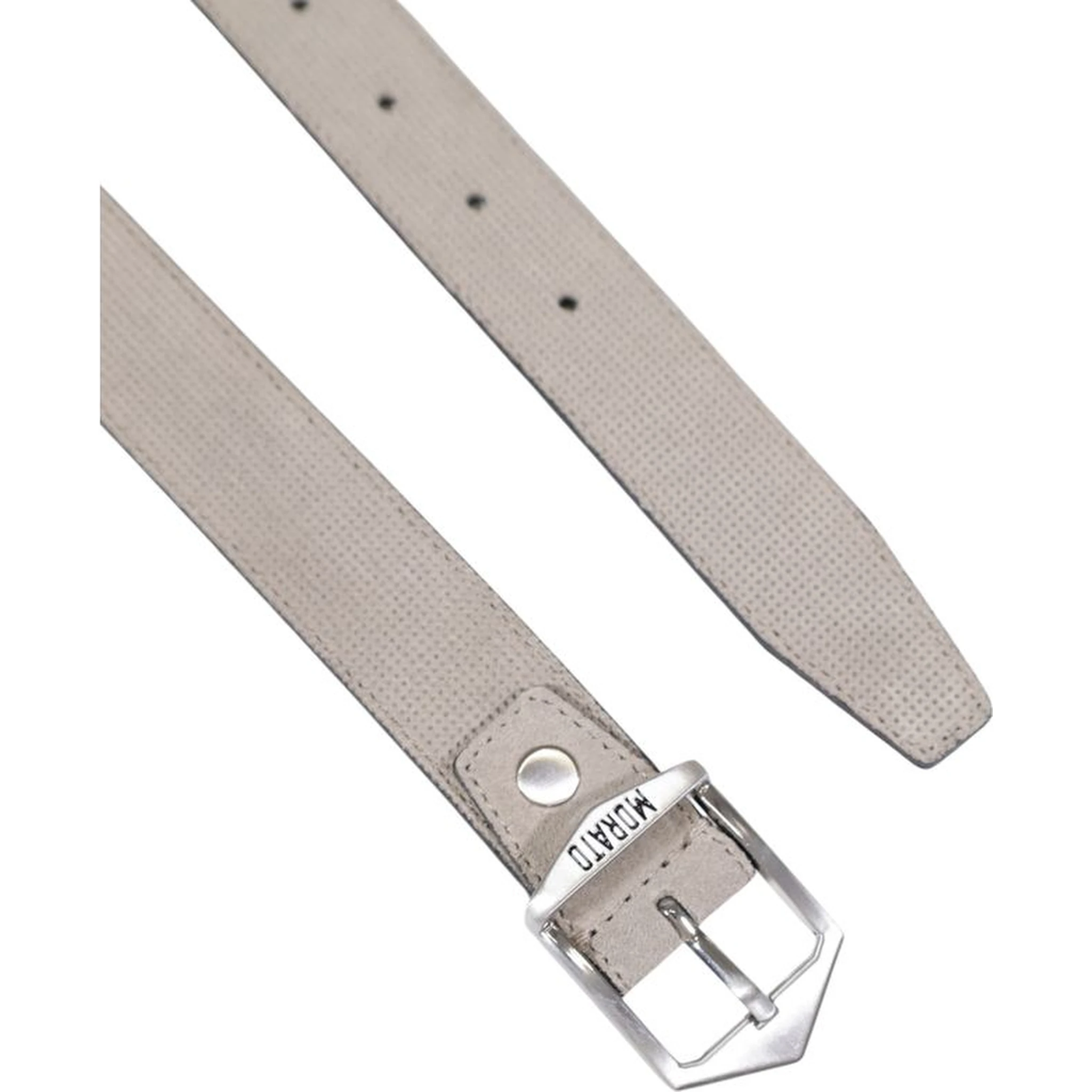 Gray Leather Regular Belt