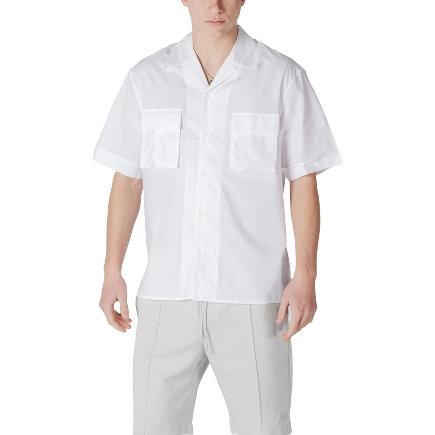White Lyocell Shortsleeve Shirt