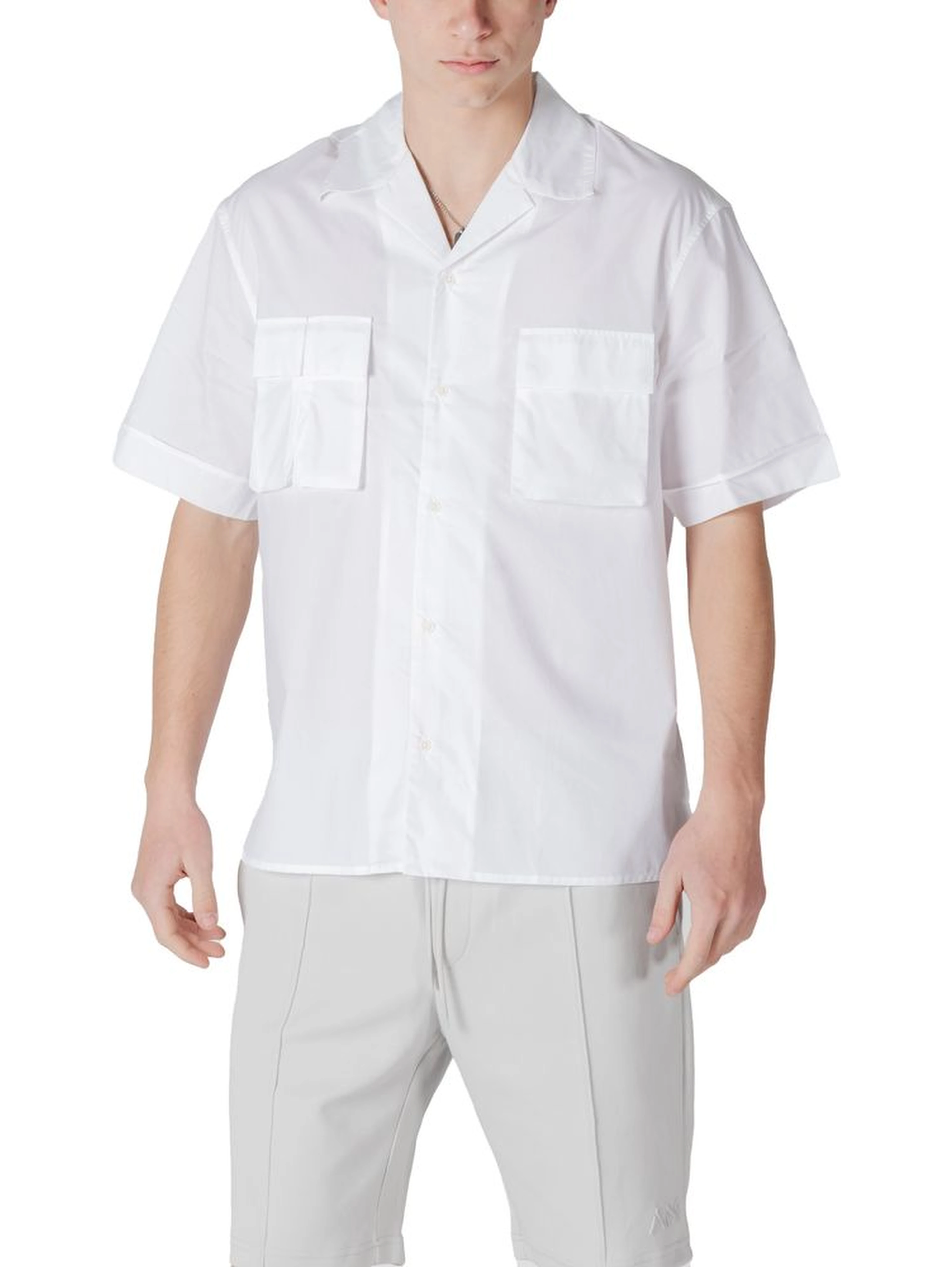 White Lyocell Shortsleeve Shirt