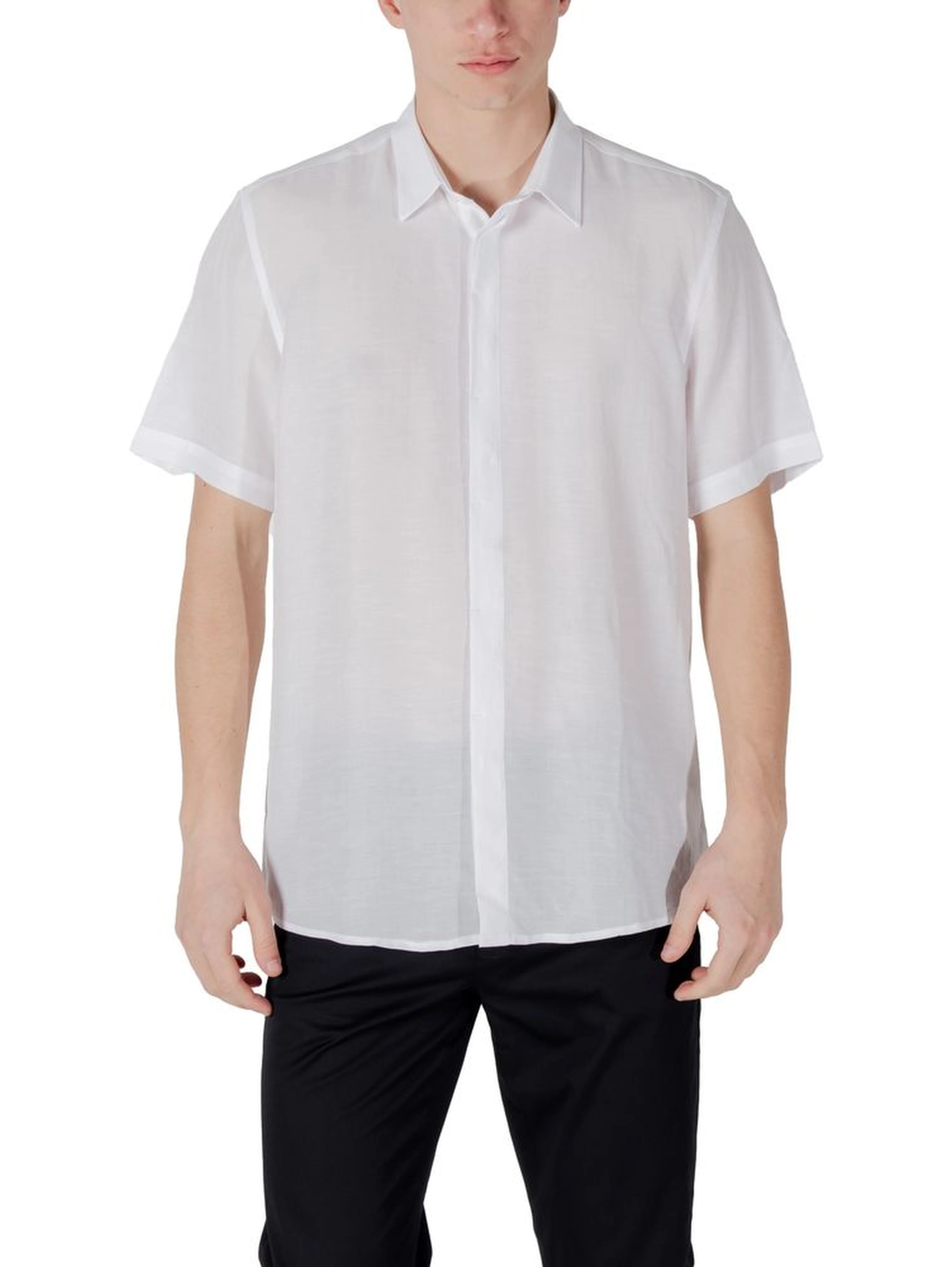 White Lyocell Shortsleeve Shirt
