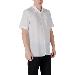 White Lyocell Shortsleeve Shirt