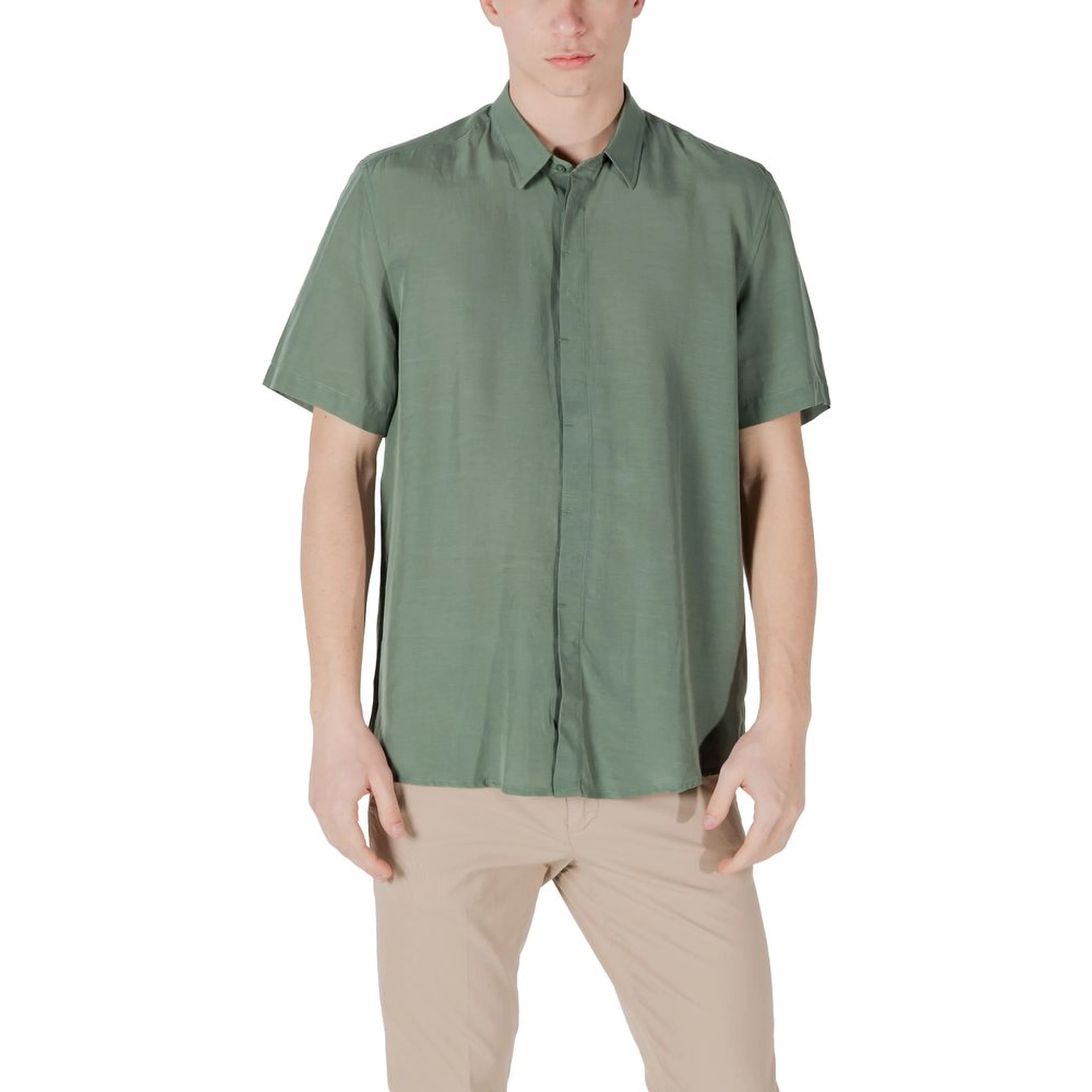 Green Lyocell Shortsleeve Shirt
