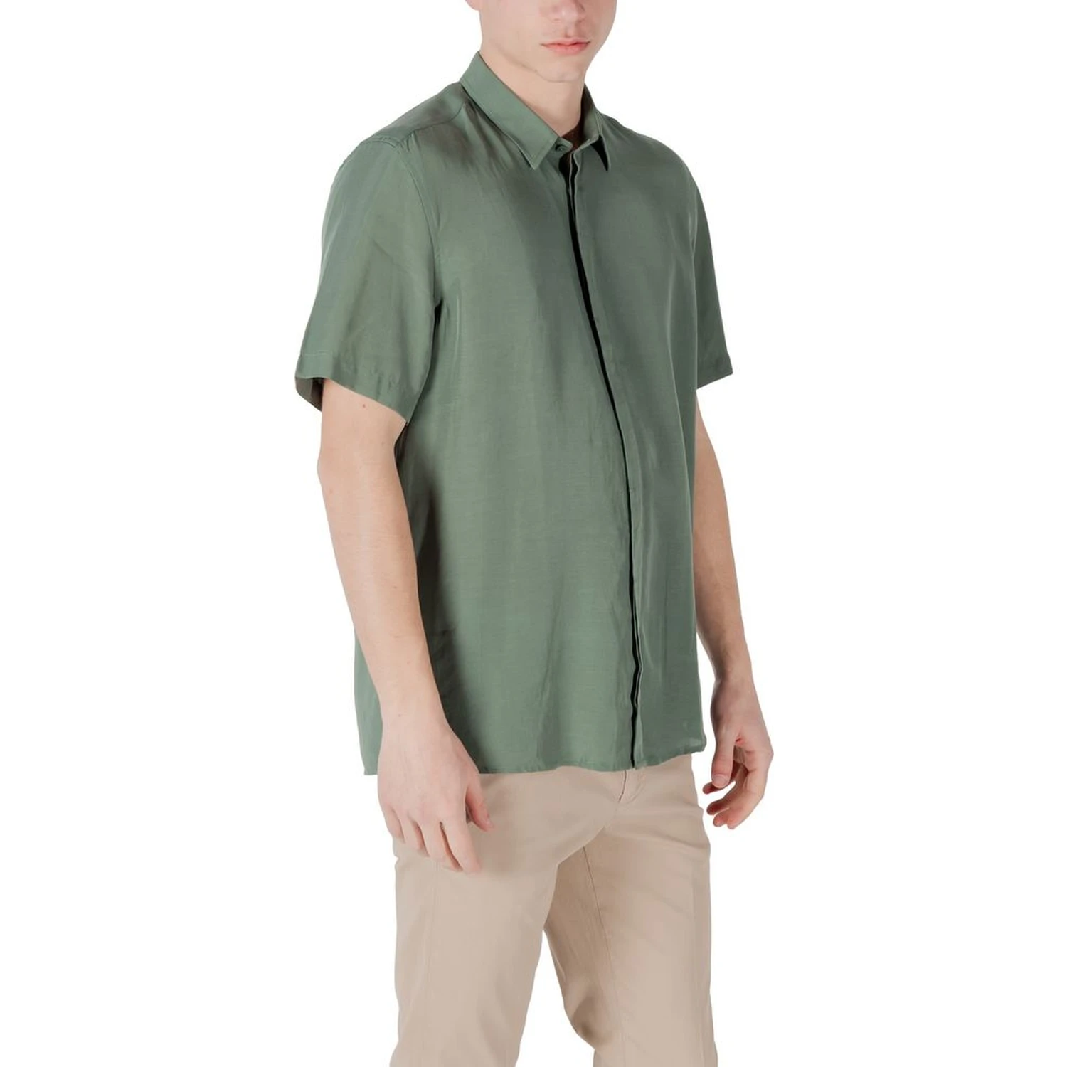 Green Lyocell Shortsleeve Shirt