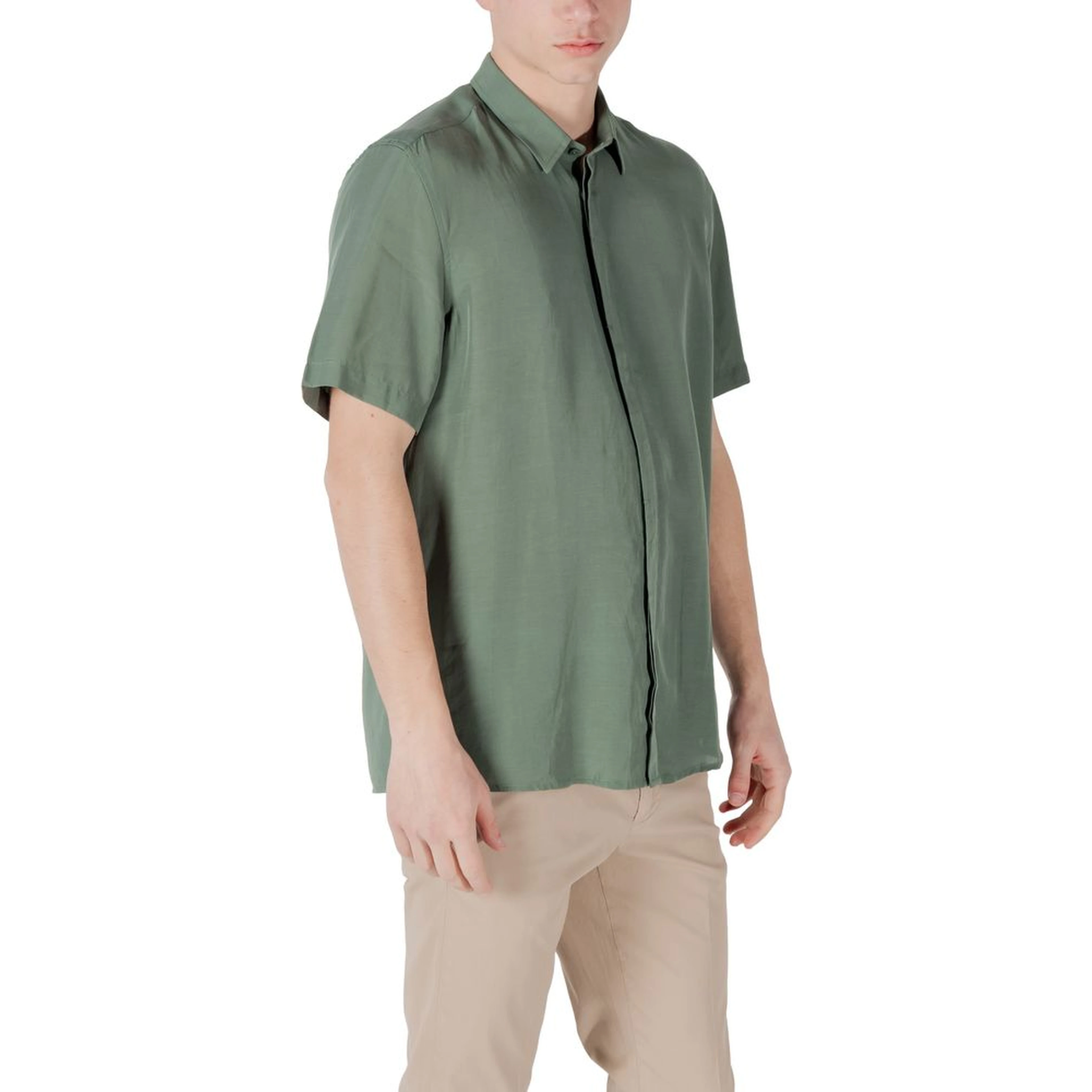 Green Lyocell Shortsleeve Shirt