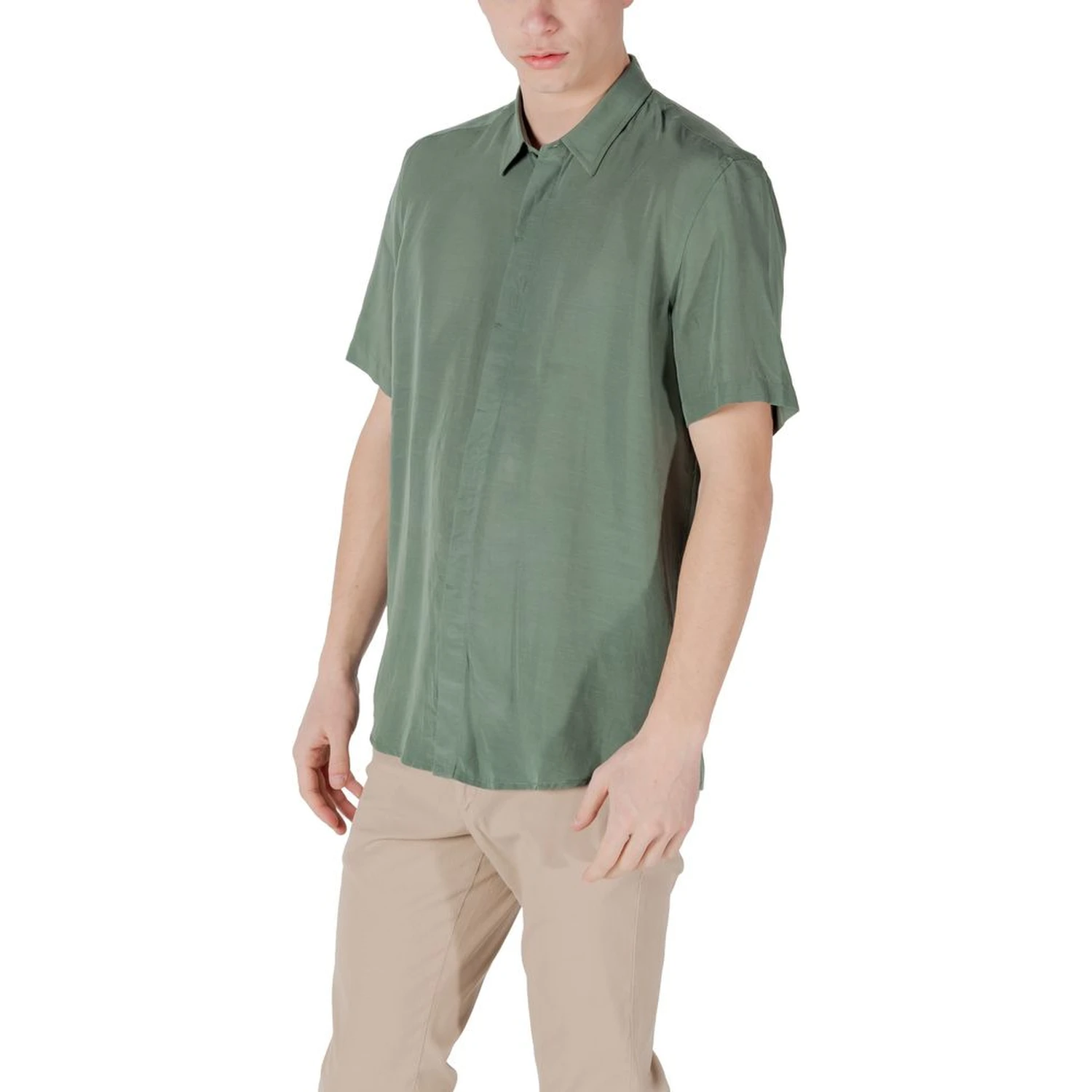 Green Lyocell Shortsleeve Shirt