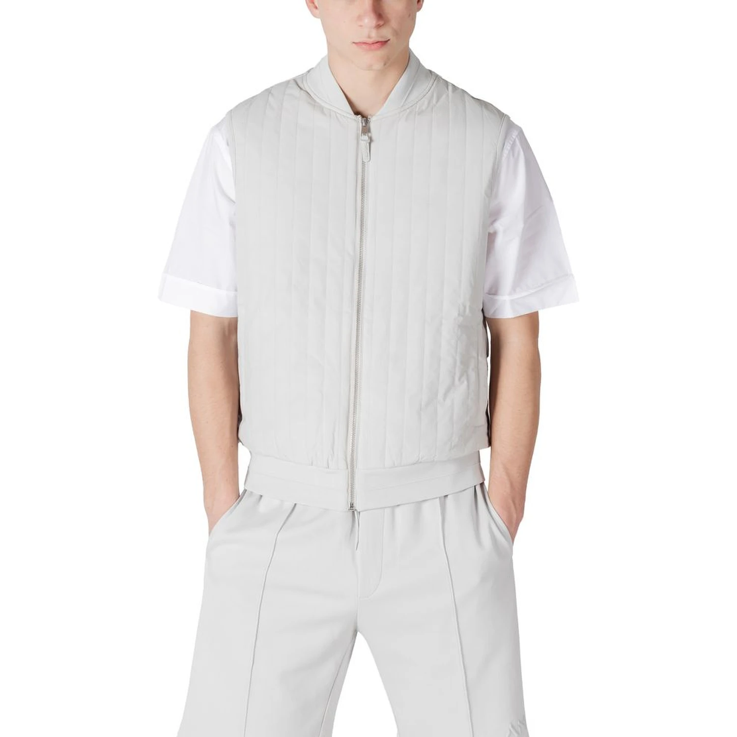 Gray Cotton Bomber