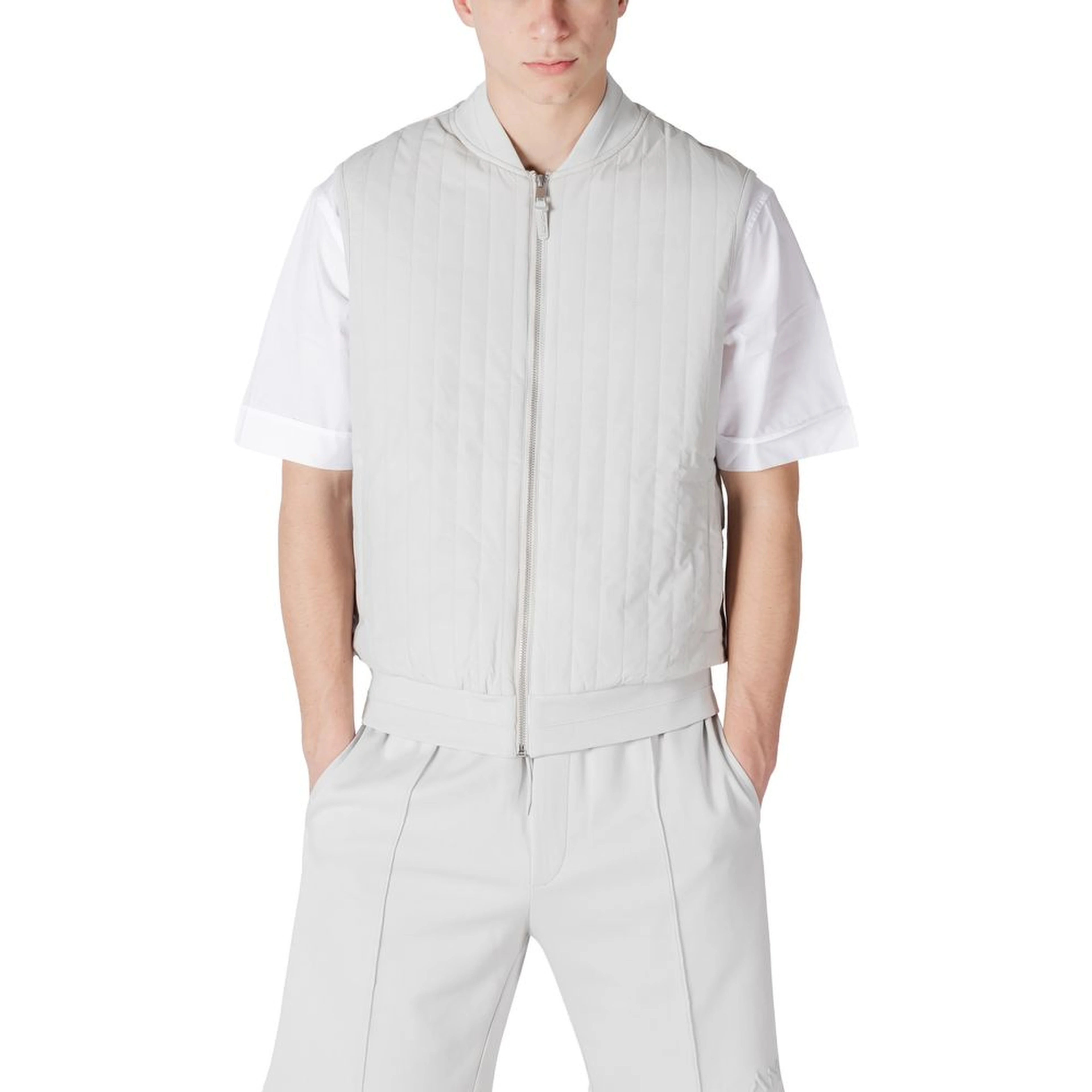 Gray Cotton Bomber