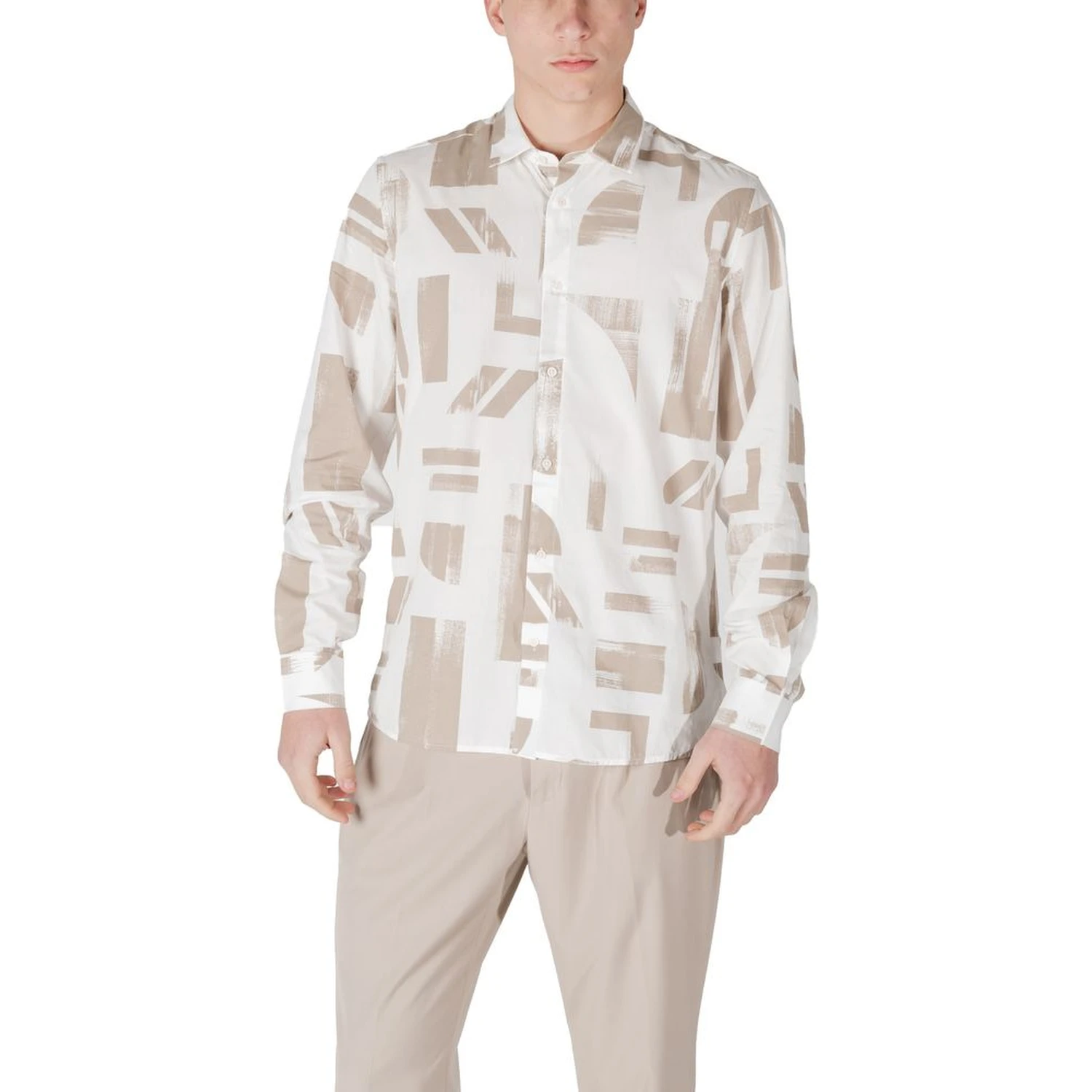 Beige Viscose Shirt
